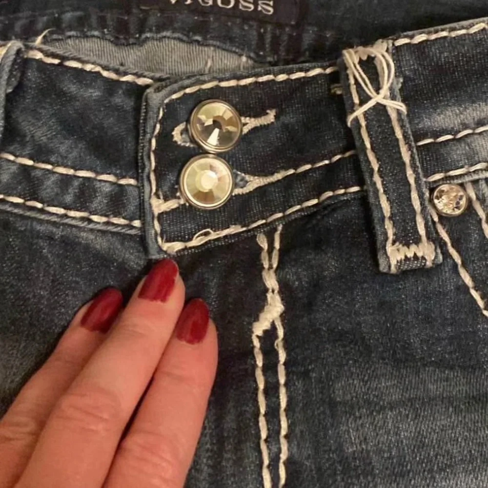 Vigoss Blue Jeans with Intricate Embellishments - Picture 6 of 7